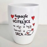 Lonec z ročno poslikavo Najboljše učiteljice - orhideja